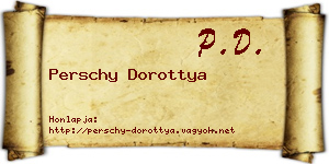 Perschy Dorottya névjegykártya