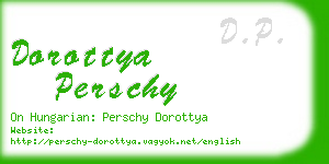 dorottya perschy business card